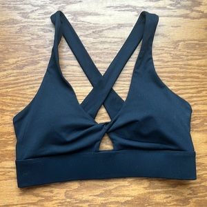 Fabletics black spots bra, size small